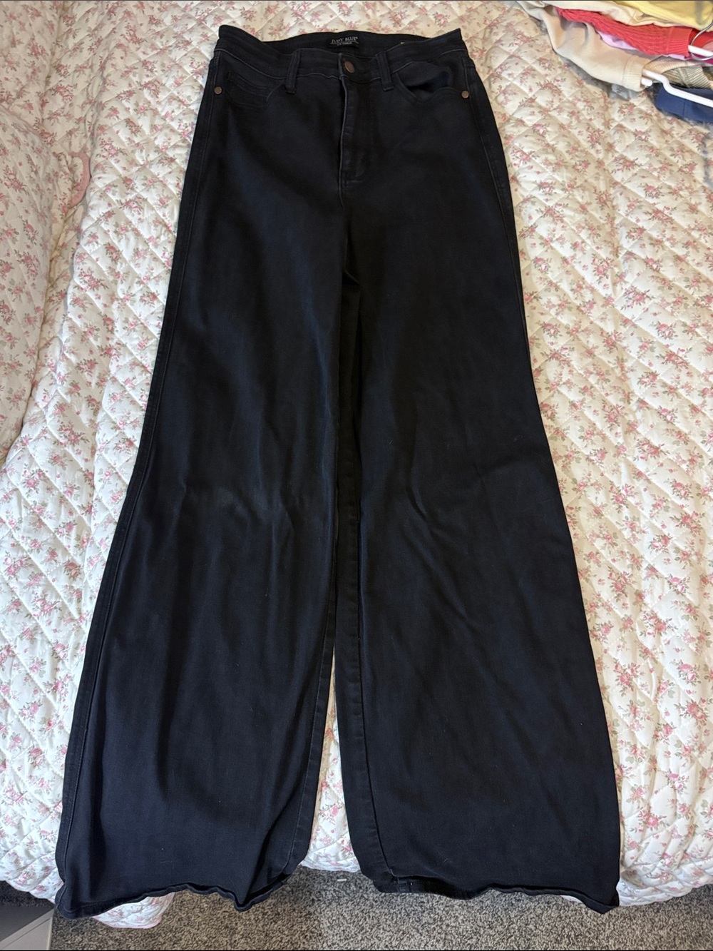 Judy Blue Black Wide Leg High-Rise Jeans